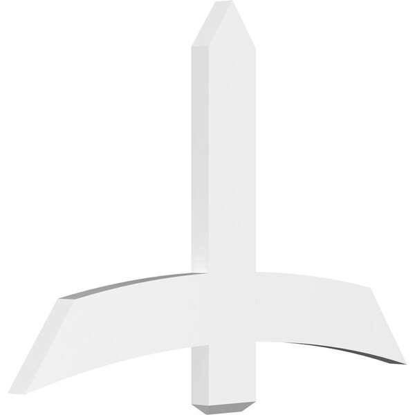 Ekena Millwork Bellingham Architectural Grade PVC Gable Bracket, 48"W x 32"H x 2"D x 6"F, 16/12 Pitch GBP048X32X0206BEL00 - main